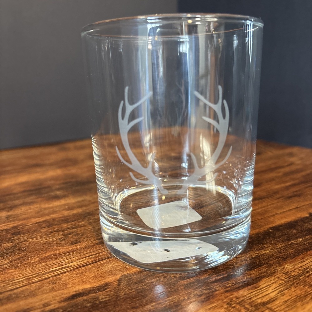 Luminarc Rustic Antler Artist DOF Glass 13.75 Oz New‎ With Tag RARE